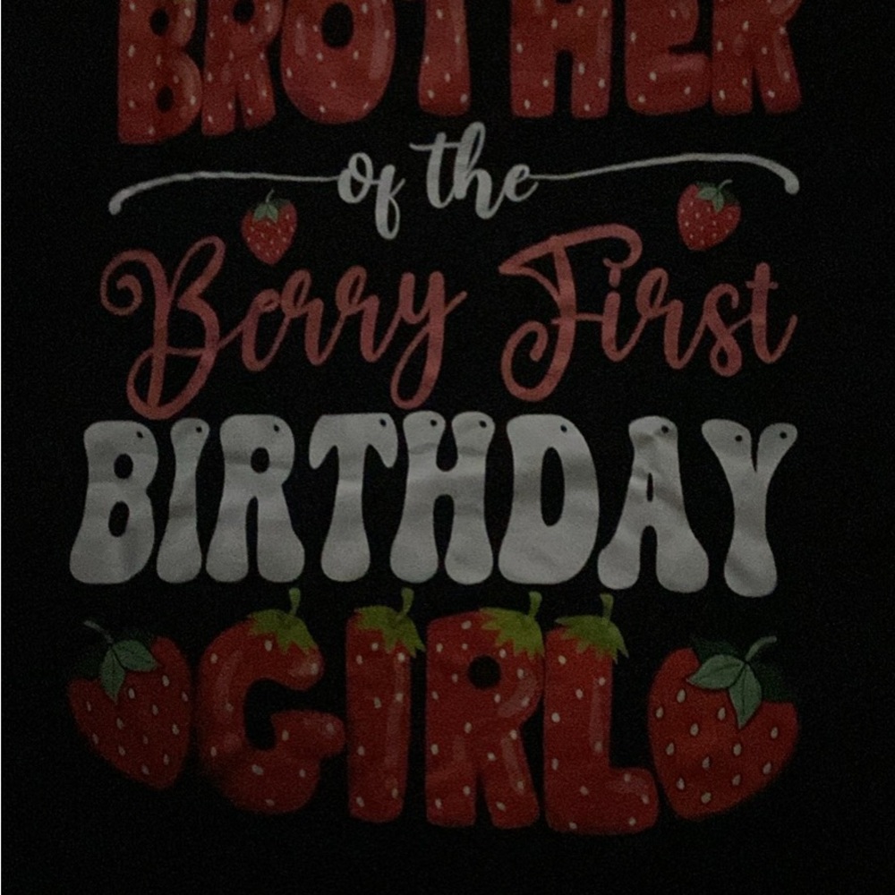 Berry First Birthday Brother Shirt men’s six: 5x like new